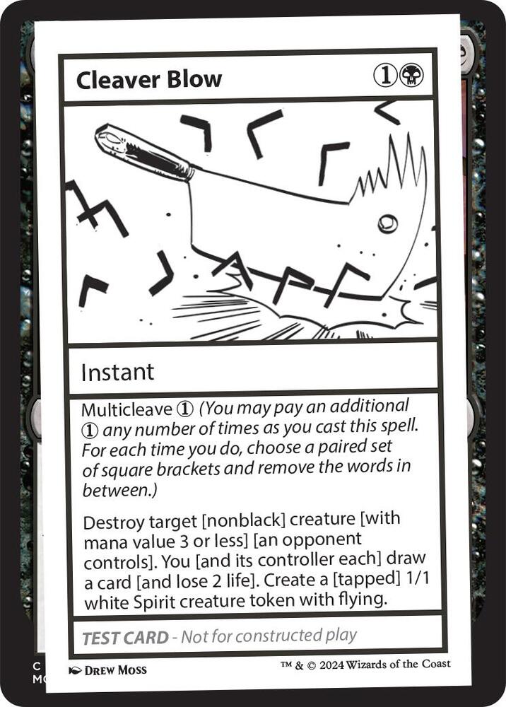 Cleaver Blow card from Mystery Booster 2 Playtest Cards