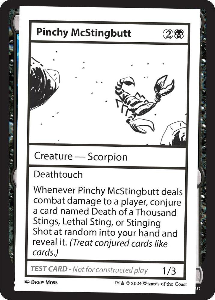 Pinchy McStingbutt card from Mystery Booster 2 Playtest Cards