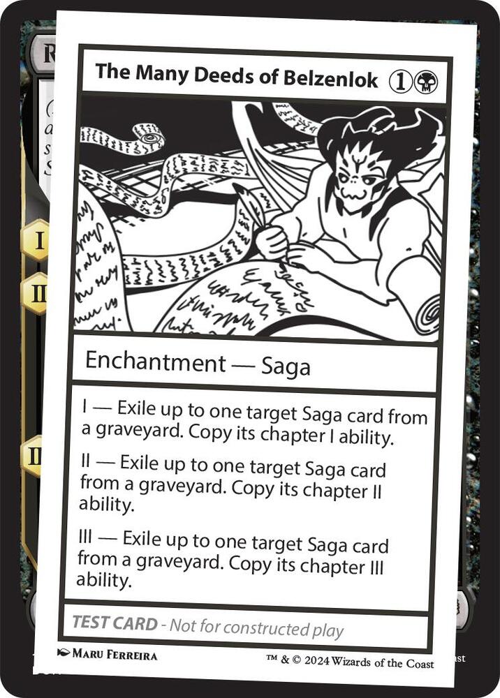 The Many Deeds of Belzenlok card from Mystery Booster 2 Playtest Cards