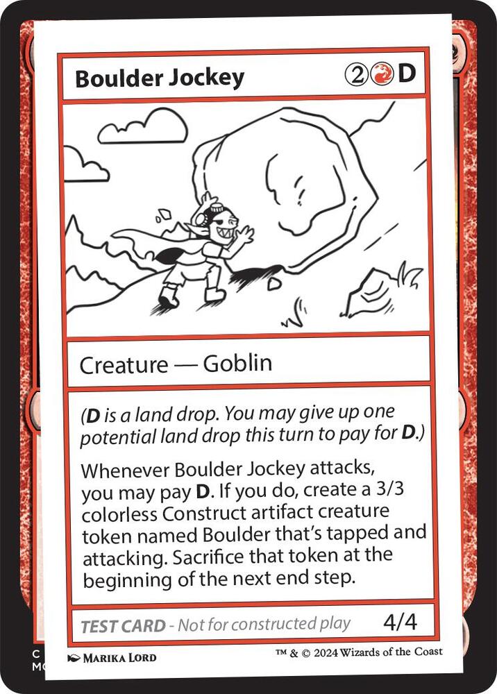 Boulder Jockey card from Mystery Booster 2 Playtest Cards