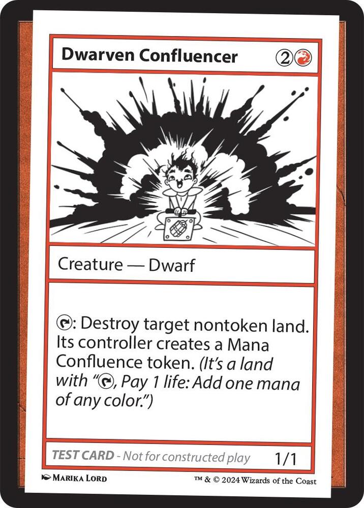 Dwarven Confluencer card from Mystery Booster 2 Playtest Cards
