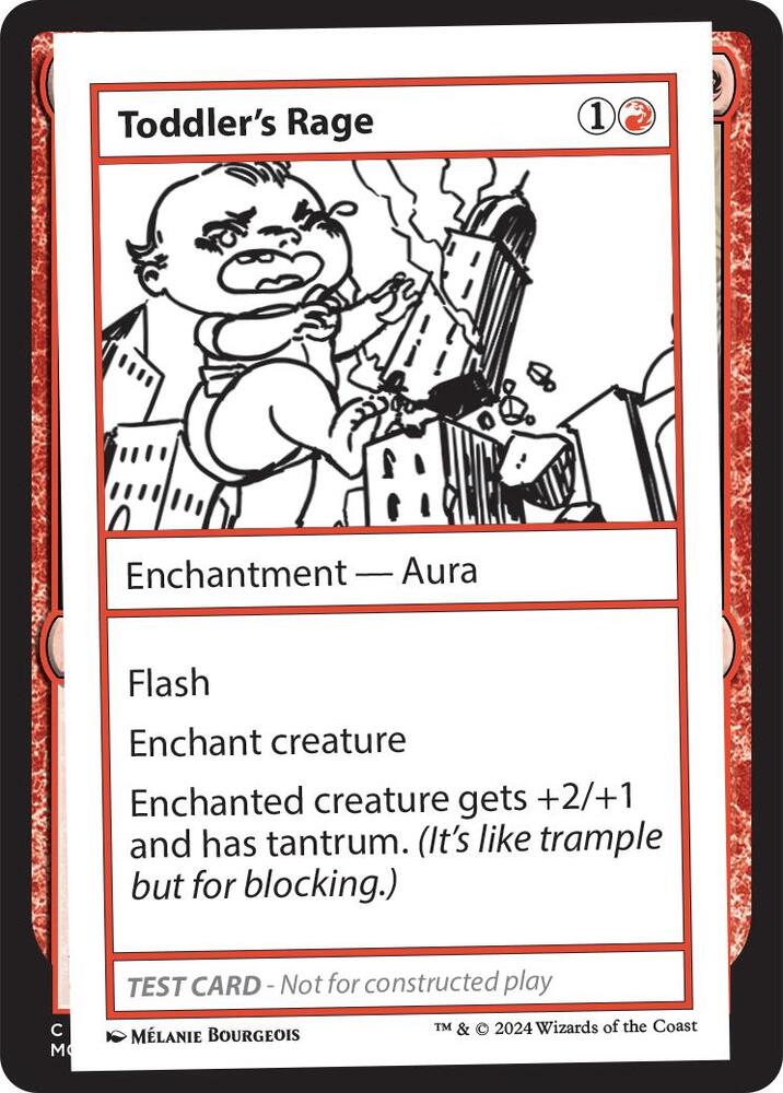 Toddler's Rage card from Mystery Booster 2 Playtest Cards