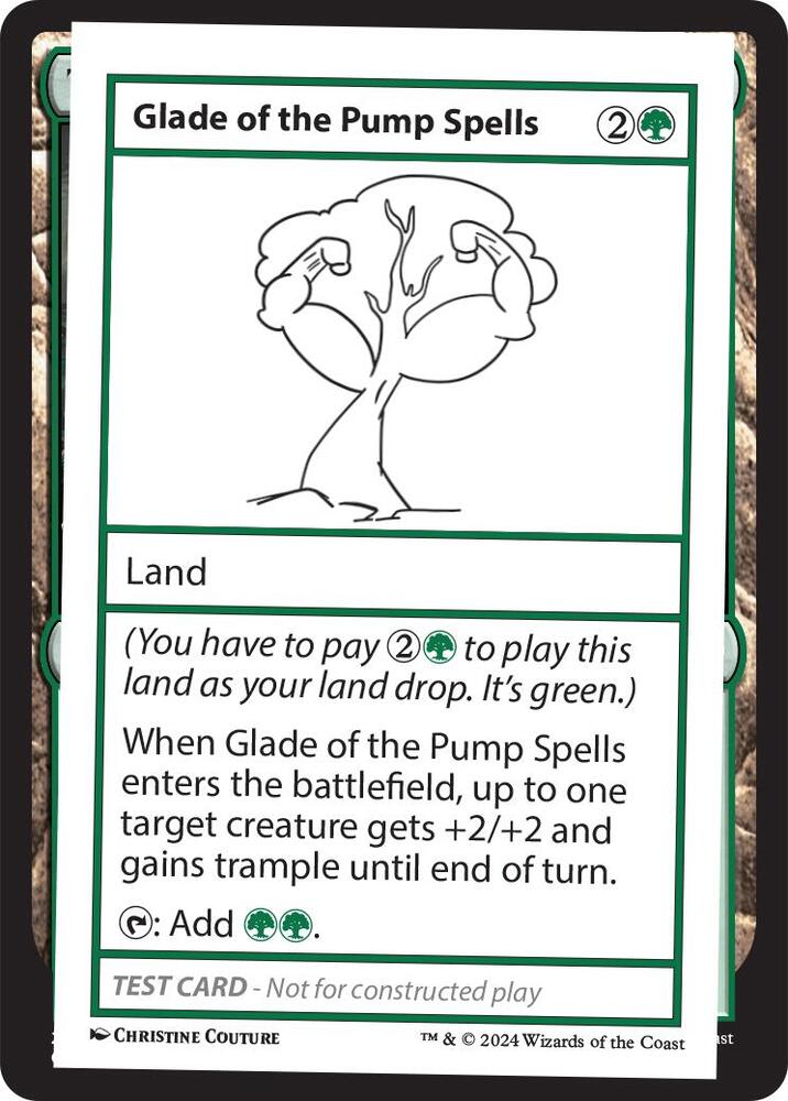 Glade of the Pump Spells card from Mystery Booster 2 Playtest Cards