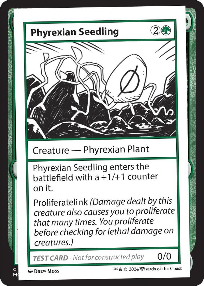Phyrexian Seedling card from Mystery Booster 2 Playtest Cards