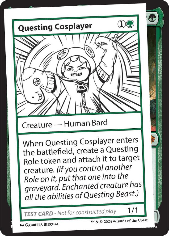Questing Cosplayer card from Mystery Booster 2 Playtest Cards