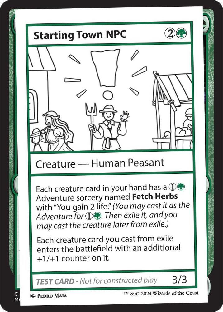Starting Town NPC card from Mystery Booster 2 Playtest Cards
