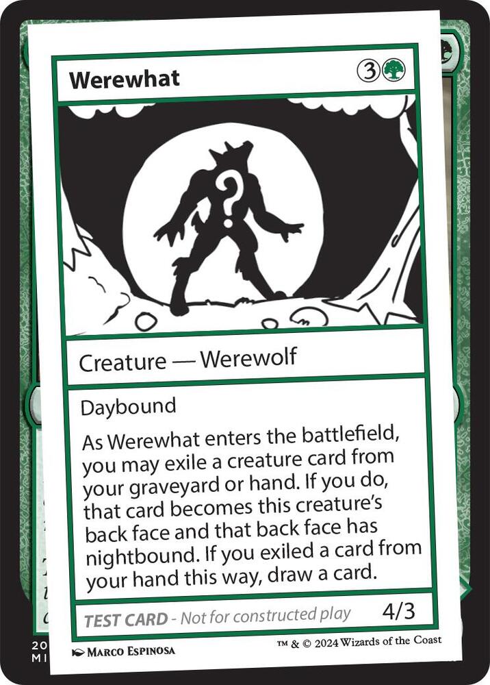 Werewhat card from Mystery Booster 2 Playtest Cards