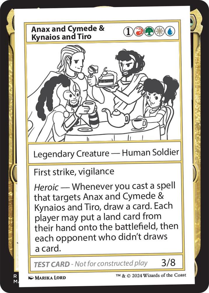 Anax and Cymede & Kynaios and Tiro card from Mystery Booster 2 Playtest Cards