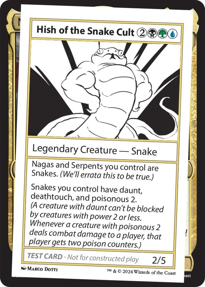 Hish of the Snake Cult card from Mystery Booster 2 Playtest Cards
