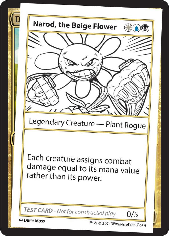 Narod, the Beige Flower card from Mystery Booster 2 Playtest Cards