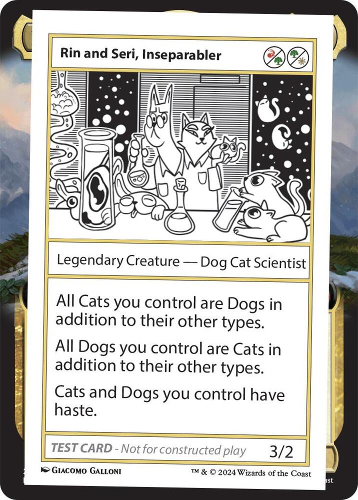Rin and Seri, Inseparabler card from Mystery Booster 2 Playtest Cards