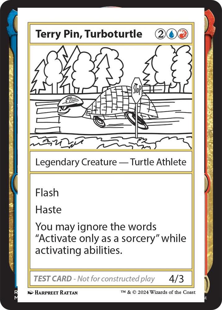 Terry Pin, Turboturtle card from Mystery Booster 2 Playtest Cards