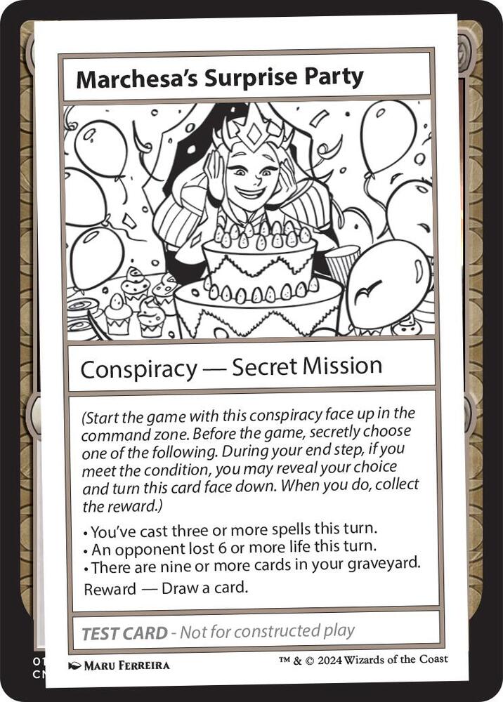 Marchesa's Surprise Party card from Mystery Booster 2 Playtest Cards