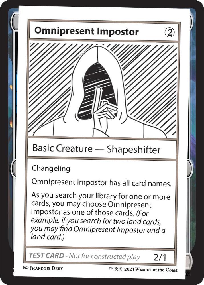 Omnipresent Impostor card from Mystery Booster 2 Playtest Cards