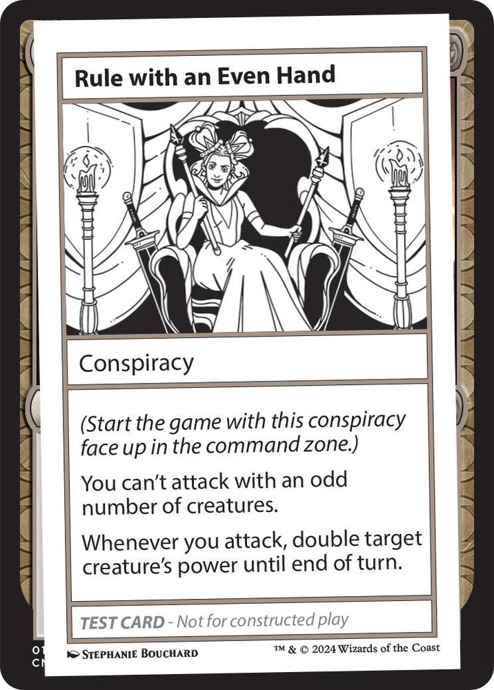 Rule with an Even Hand card from Mystery Booster 2 Playtest Cards