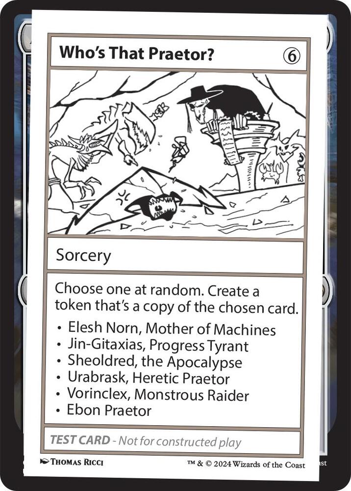Who's That Praetor? card from Mystery Booster 2 Playtest Cards