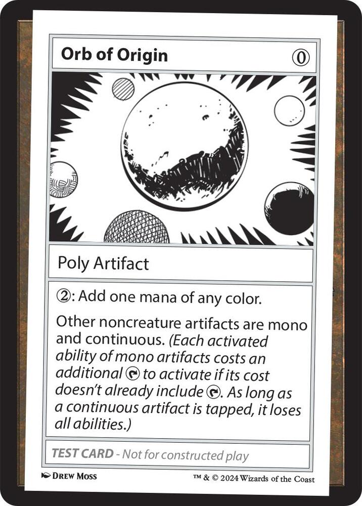 Orb of Origin card from Mystery Booster 2 Playtest Cards