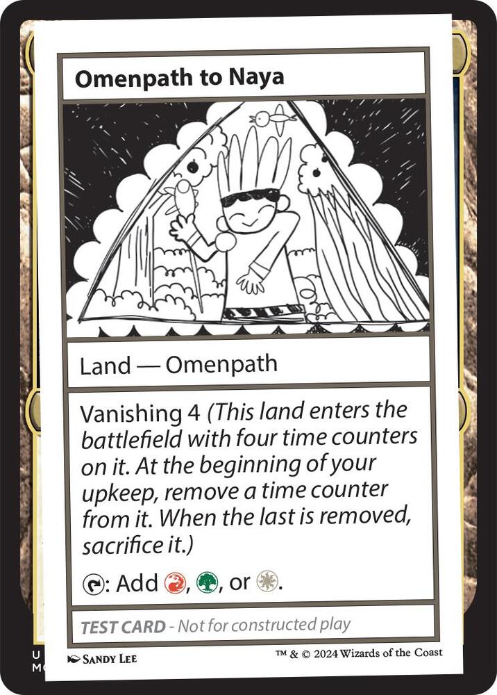 Omenpath to Naya card from Mystery Booster 2 Playtest Cards