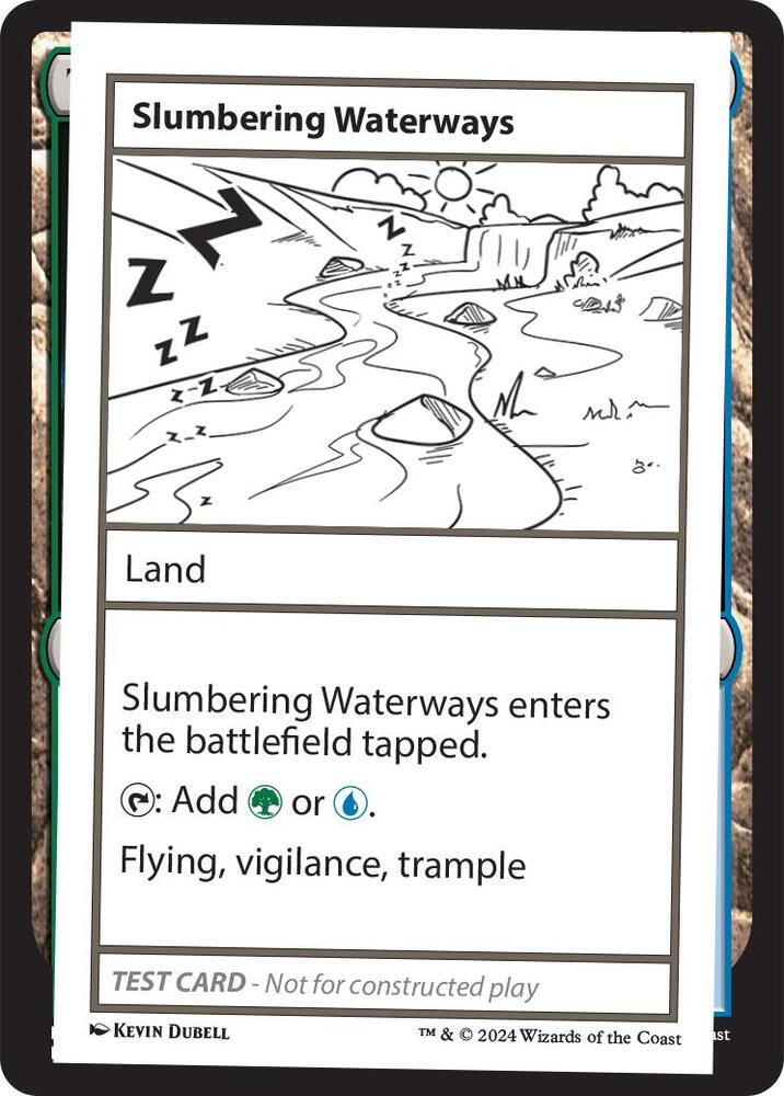 Slumbering Waterways card from Mystery Booster 2 Playtest Cards