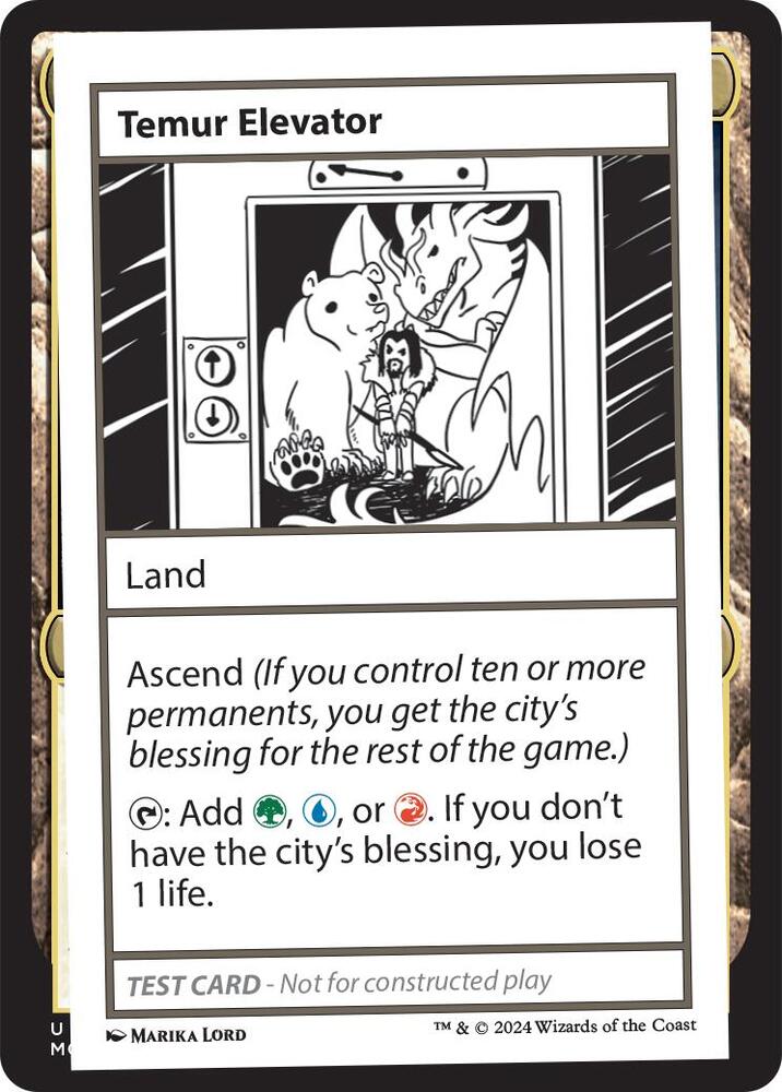 Temur Elevator card from Mystery Booster 2 Playtest Cards