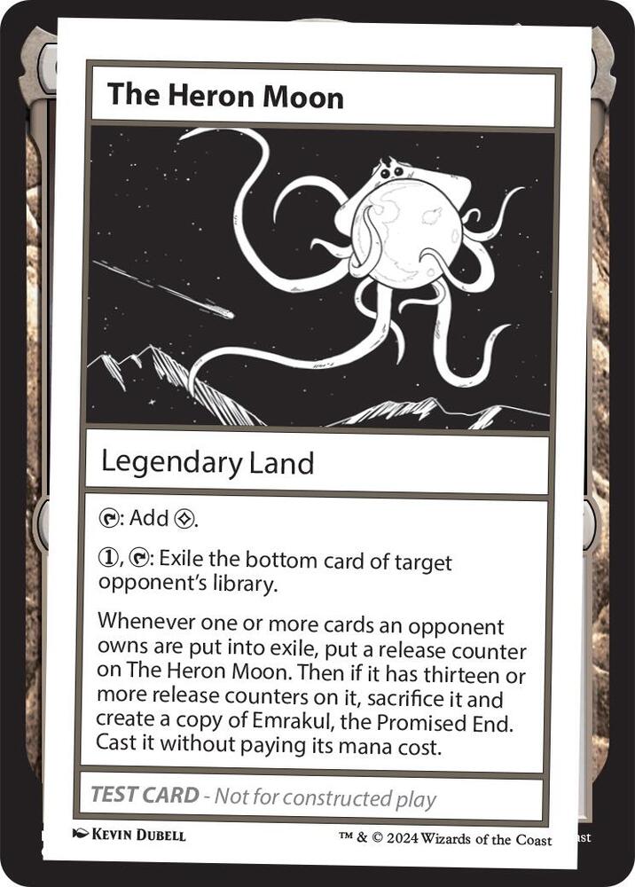 The Heron Moon card from Mystery Booster 2 Playtest Cards