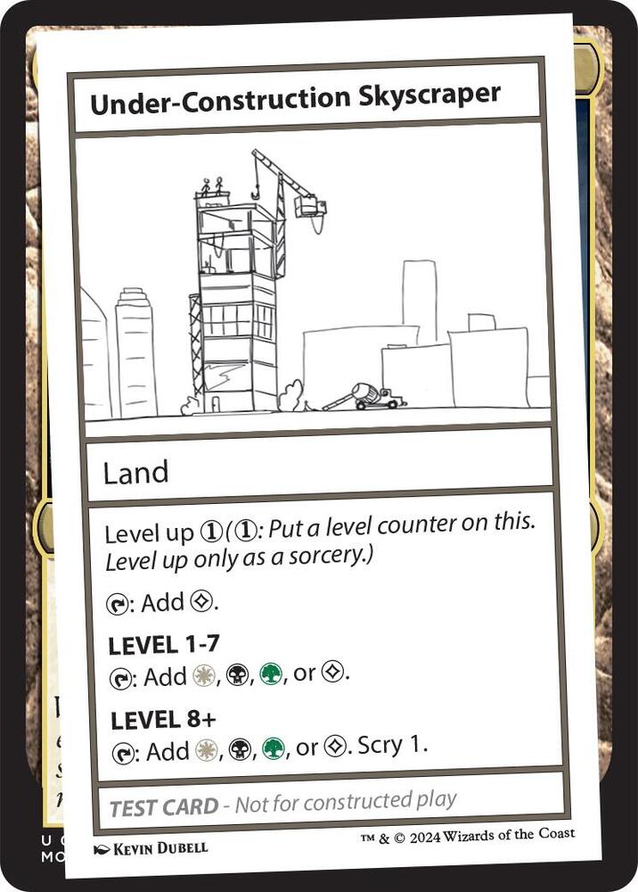Under-Construction Skyscraper card from Mystery Booster 2 Playtest Cards