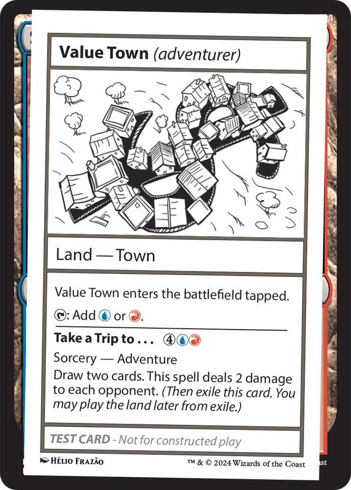 Value Town (adventurer) card from Mystery Booster 2 Playtest Cards