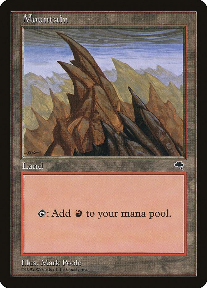 Mountain (Left) 346 card from Tempest