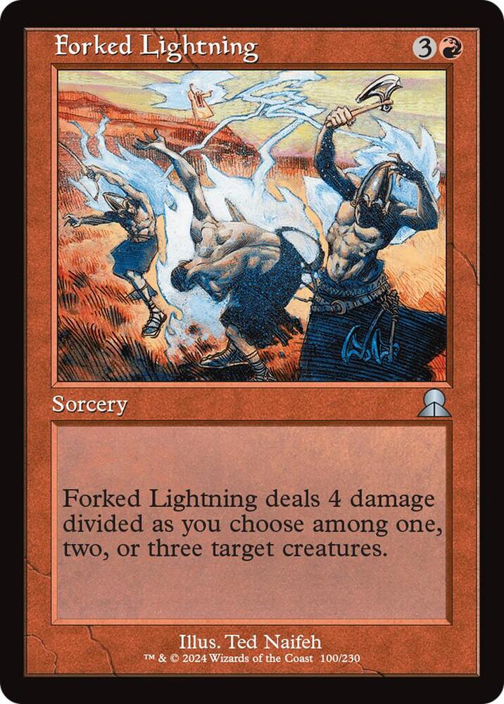Forked Lightning 100/230 card from The List Reprints