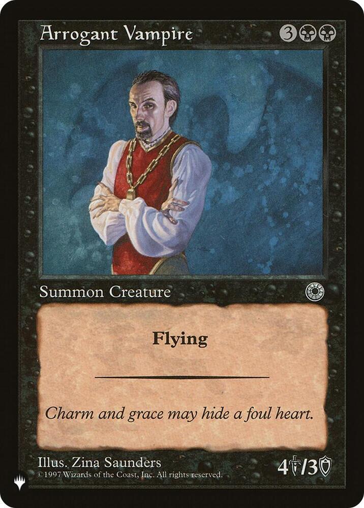 Arrogant Vampire card from The List Reprints