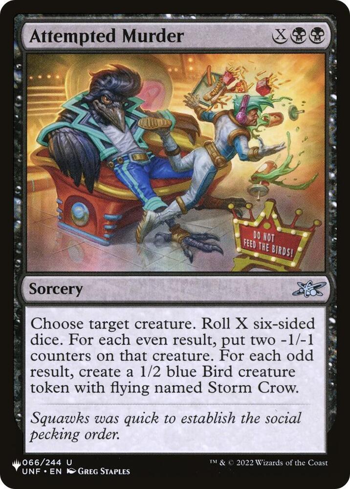 Attempted Murder 066/244 card from The List Reprints
