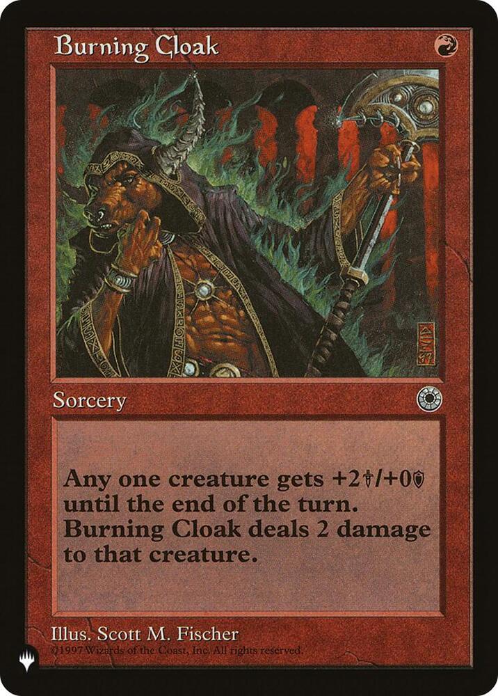 Burning Cloak card from The List Reprints