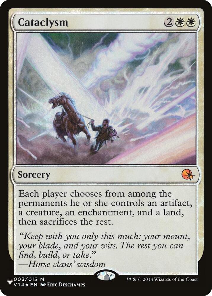 Cataclysm 003/015 card from The List Reprints