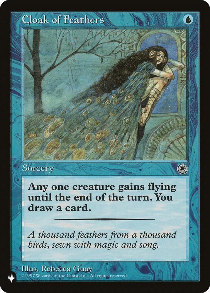 Cloak of Feathers card from The List Reprints