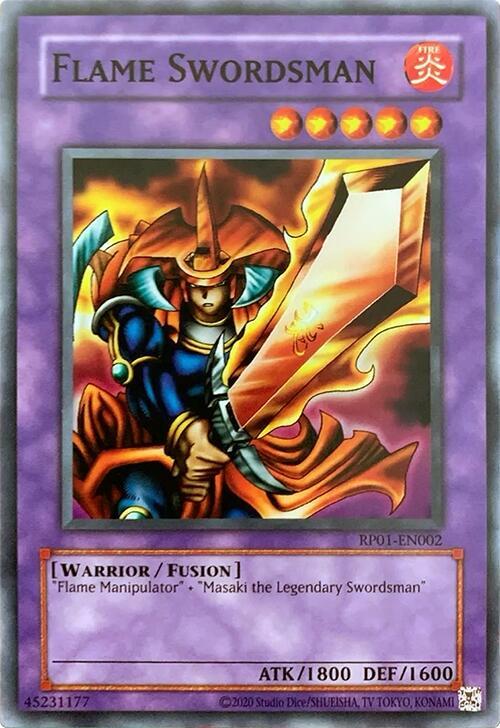 Flame Swordsman RP01-EN002 card from Retro Pack (2020 Date Reprint)