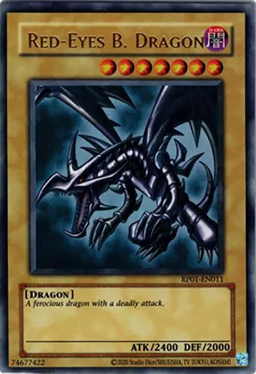 Red-Eyes B. Dragon RP01-EN011 card from Retro Pack (2020 Date Reprint)