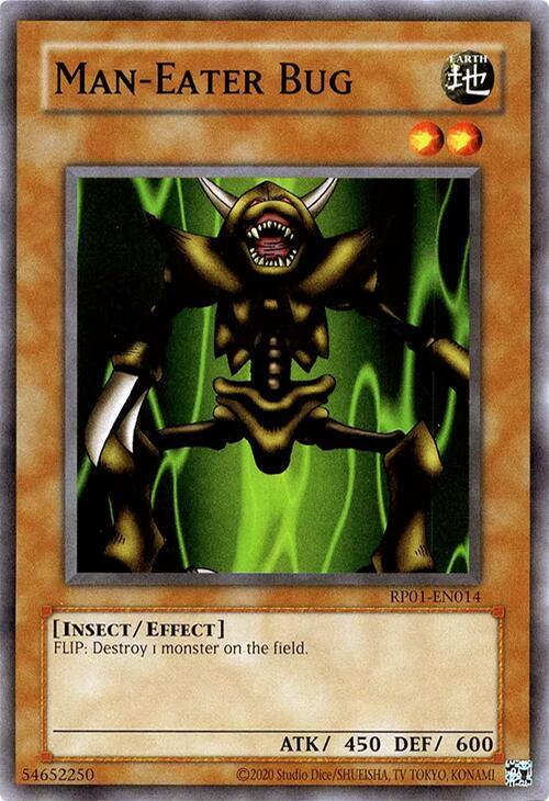 Man-Eater Bug RP01-EN014 card from Retro Pack (2020 Date Reprint)