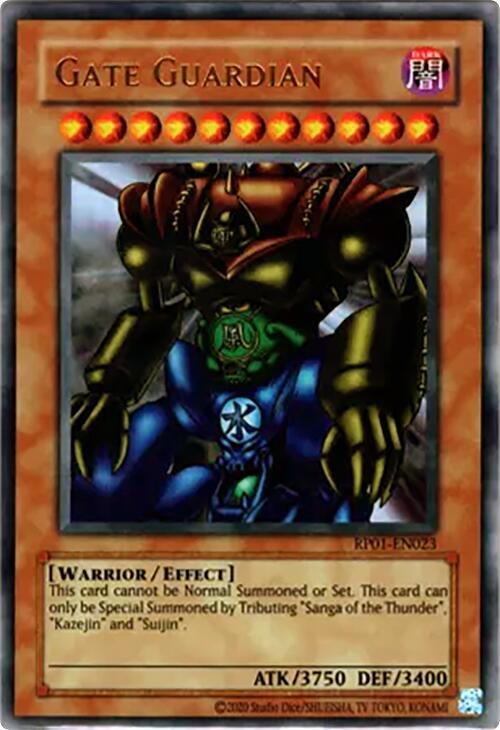 Gate Guardian RP01-EN023 card from Retro Pack (2020 Date Reprint)