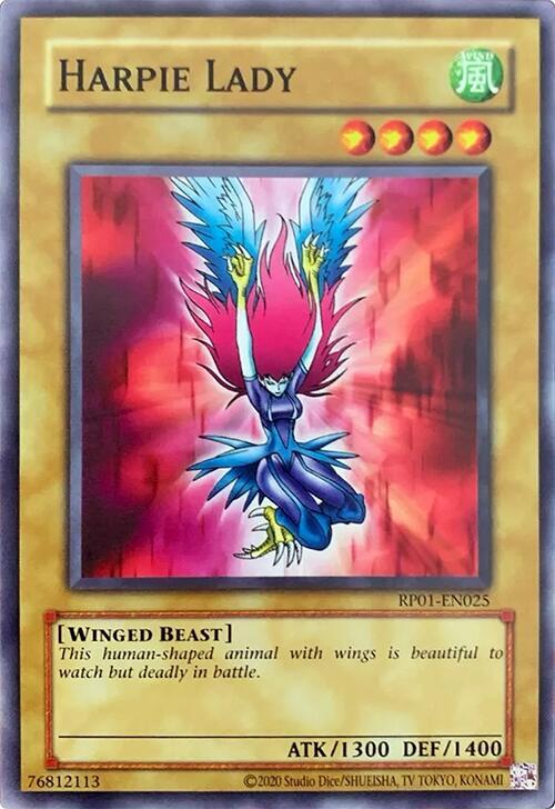 Harpie Lady RP01-EN025 card from Retro Pack (2020 Date Reprint)
