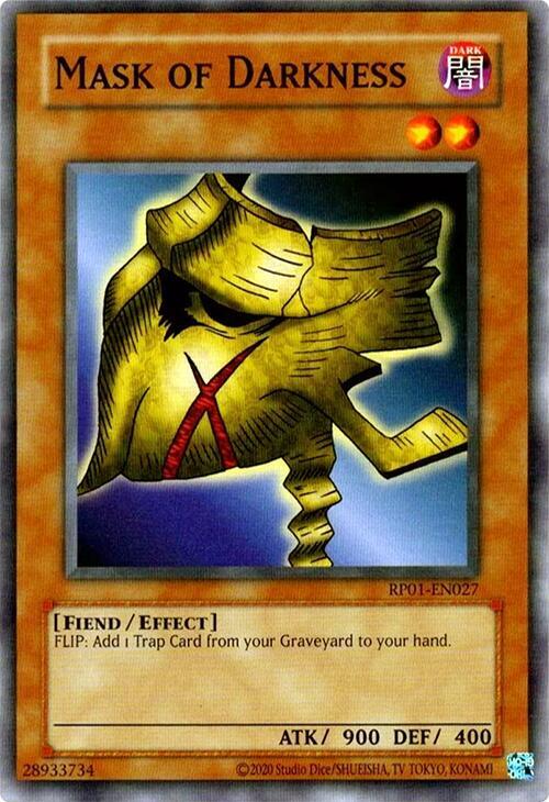 Mask of Darkness RP01-EN027 card from Retro Pack (2020 Date Reprint)