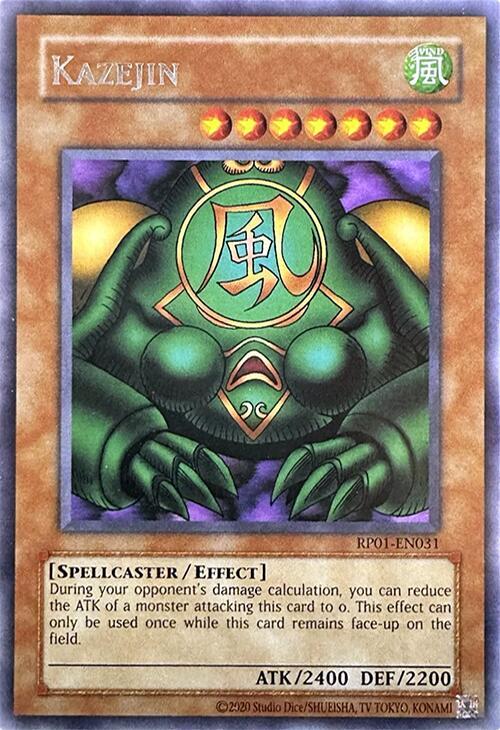 Kazejin RP01-EN031 card from Retro Pack (2020 Date Reprint)