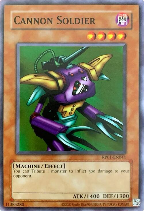 Cannon Soldier RP01-EN041 card from Retro Pack (2020 Date Reprint)