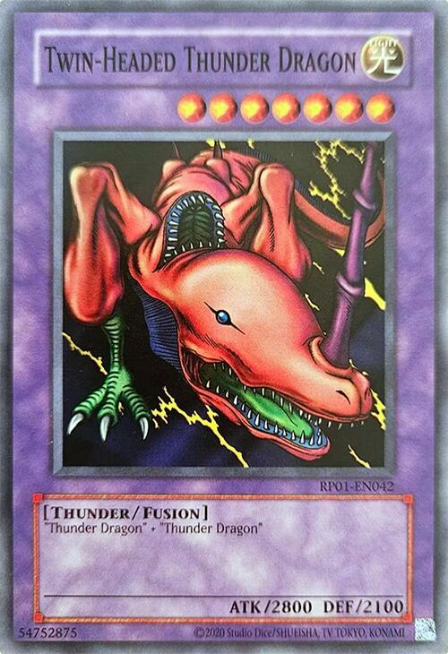 Twin-Headed Thunder Dragon RP01-EN042 card from Retro Pack (2020 Date Reprint)