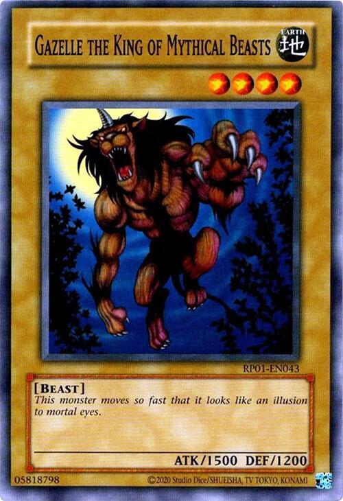 Gazelle the King of Mythical Beasts RP01-EN043 card from Retro Pack (2020 Date Reprint)