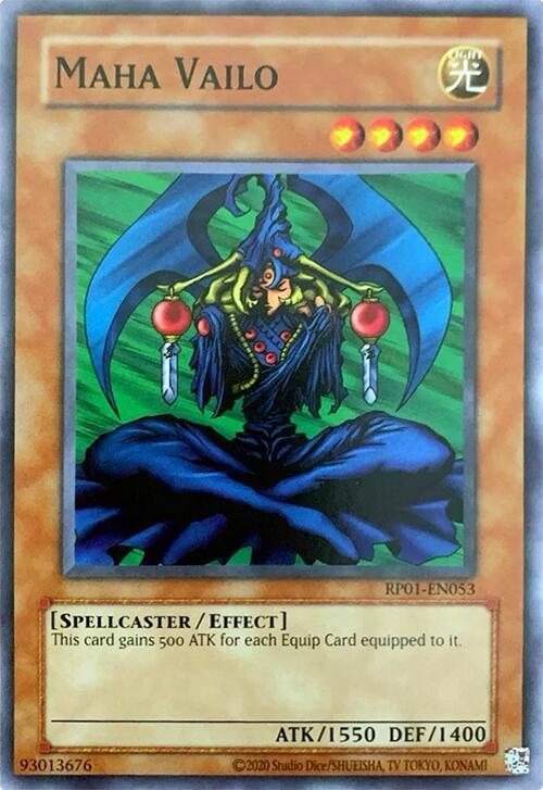 Maha Vailo RP01-EN053 card from Retro Pack (2020 Date Reprint)