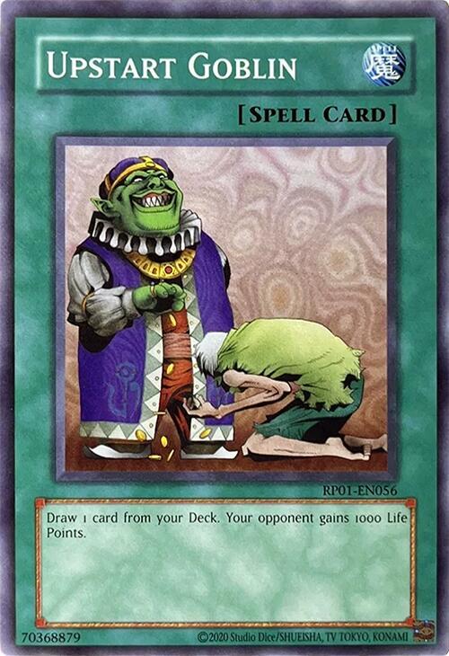 Upstart Goblin RP01-EN056 card from Retro Pack (2020 Date Reprint)