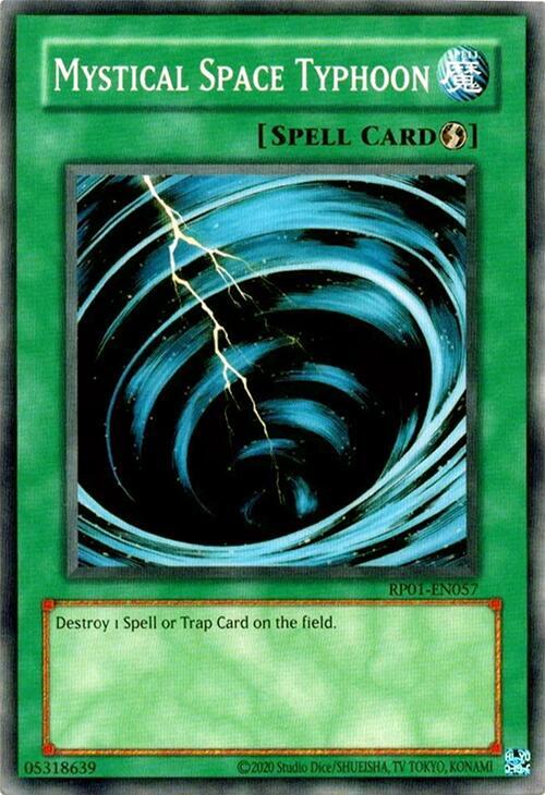 Mystical Space Typhoon RP01-EN057 card from Retro Pack (2020 Date Reprint)