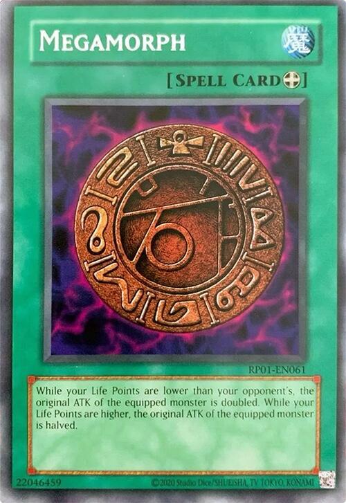 Megamorph RP01-EN061 card from Retro Pack (2020 Date Reprint)