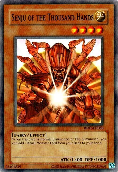 Senju of the Thousand Hands RP01-EN068 card from Retro Pack (2020 Date Reprint)