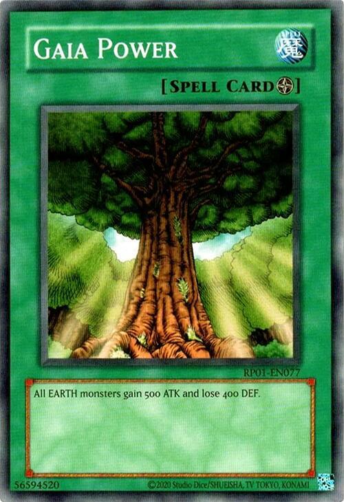 Gaia Power RP01-EN077 card from Retro Pack (2020 Date Reprint)